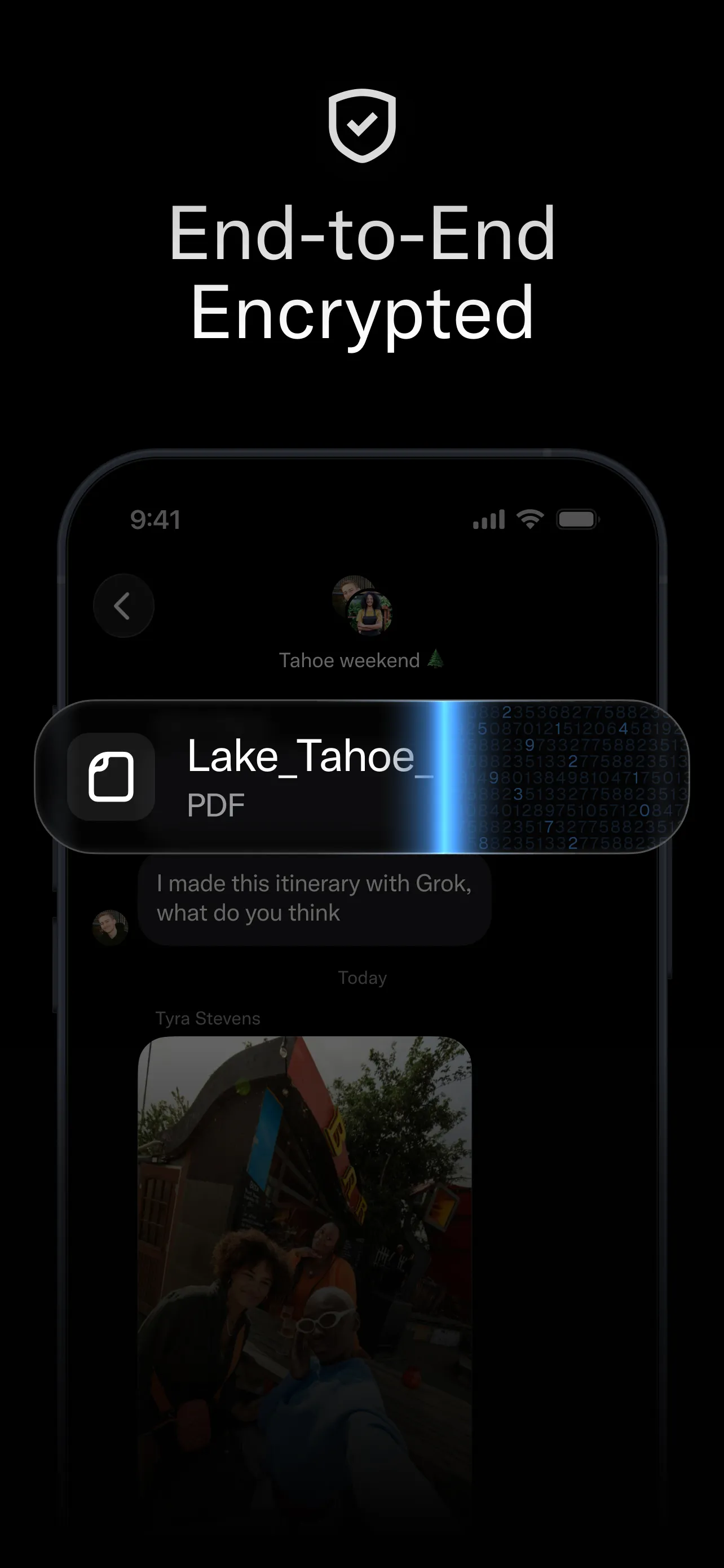 XChat compose screen with private messaging indicator